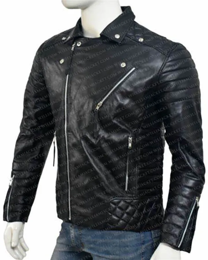 Kay Michael Quilted Biker Leather Jacket - William Jacket